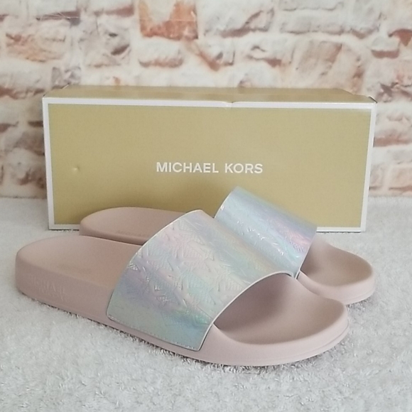 New Michael Kors Gilmore Slide Sandals - Picture 1 of 8